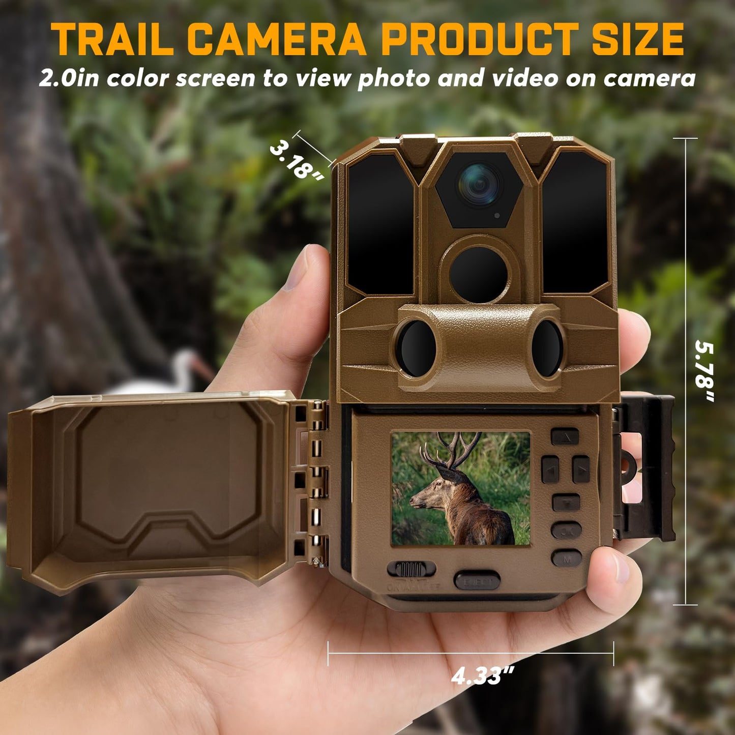 WOSODA 3 Pack Trail Cameras with Night Vision Motion Activated Waterproof,40MP Game Camera,2K HD Trail Cam with 32GB SD Card for Wildlife Monitoring,Outdoor Scouting & Security