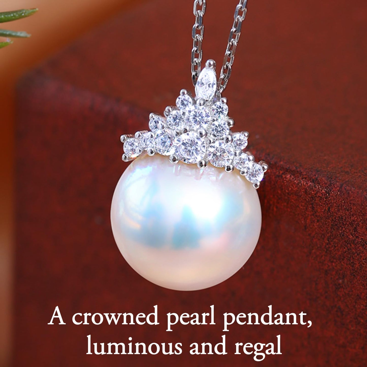 Orapearl Freshwater Pearl Pendant Necklace 11-12mm AAAA Jewelry Gift for Wife Mom Girlfriend Her Women June Birthstone for Anniversary Birthday Wedding