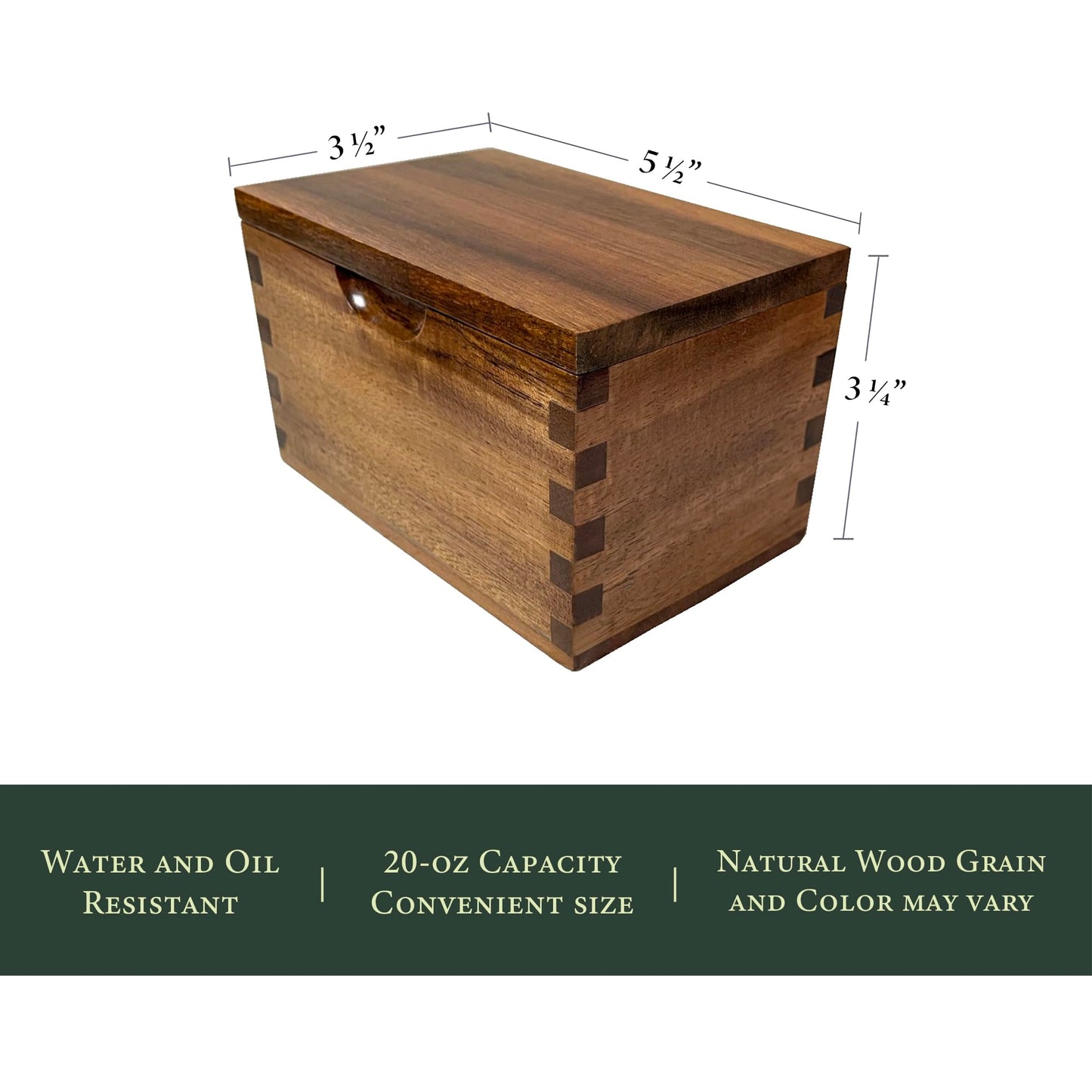 Itomoyo Acacia Wood Salt Cellar with Flip Lid, 20 oz Large Salt Box for Kitchen Counter, Salt Keeper for Gourmet Salts, Spices and Seasonings