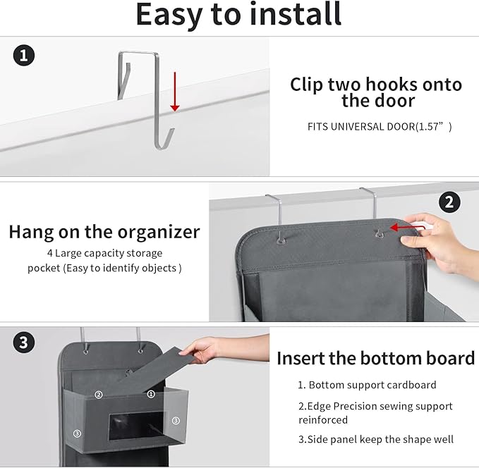 MAX Houser 5-Shelf Over The Door Hanging Organizer