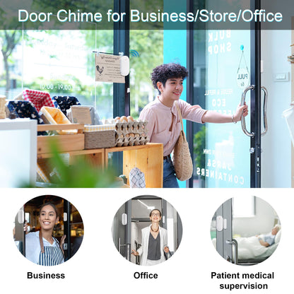 Sanjie Door Chime,Wireless Door Chimes When Door Opens Entry Alarm for Home/Business/Office/Store with 800ft Range,55 Chimes and 5 Adjustable Volume Door Ringer Alert