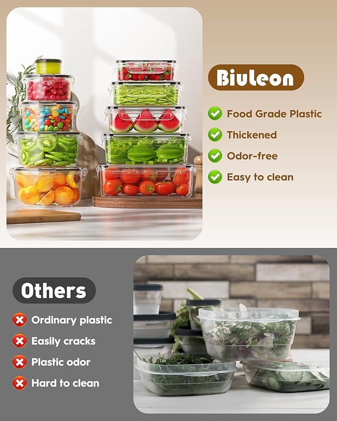 40 PCS Food Storage Containers