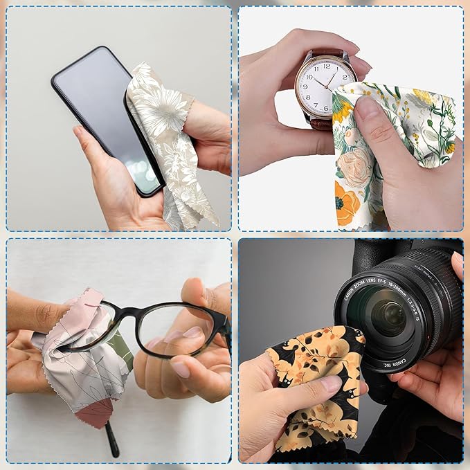 6 PCS Glasses Cleaning Cloth Eyeglass Lens Cleaning Cloth Eyeglasses Wipes