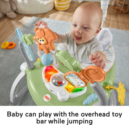 Fisher-Price Jumperoo Baby Bouncer and Activity Centre with Lights and Sounds, Sweet Snugapuppy SpaceSaver