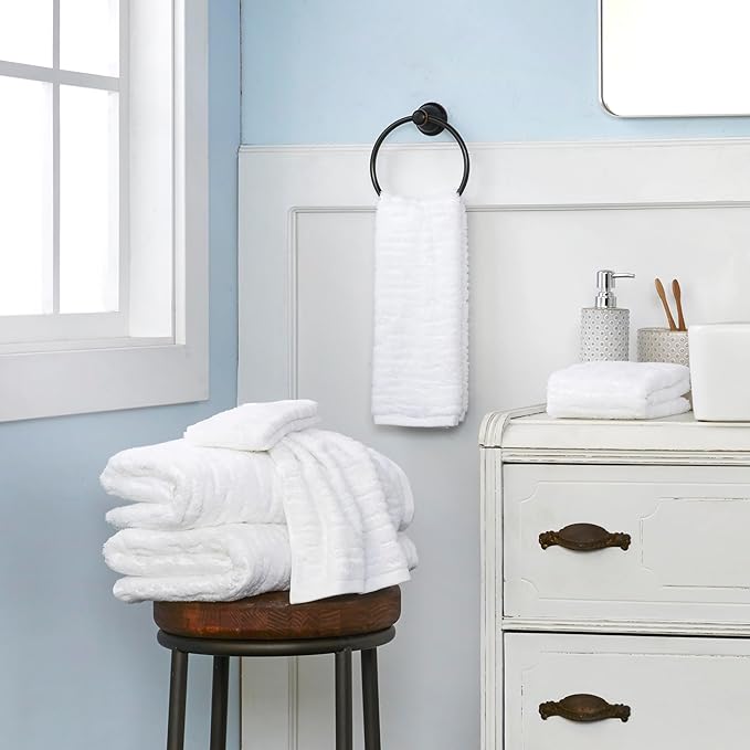 SKL Home CloudSoft 100% Cotton Luxury 6-Piece Towel Set, 600 GSM, Ultra Plush &