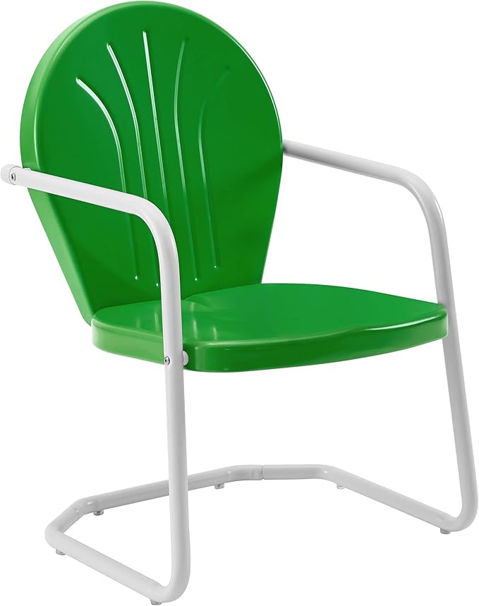 Crosley Furniture Griffith Outdoor Chair, Retro Metal Patio Chairs