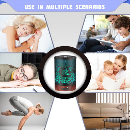 Essential Oils Diffuser,Aromatherapy Diffuser,Birthday for Women Mom Grandma,Metal Cool Mist Humidifier with 7 Colors Lights Waterless Auto Off Air Diffusers (Dragonfly)
