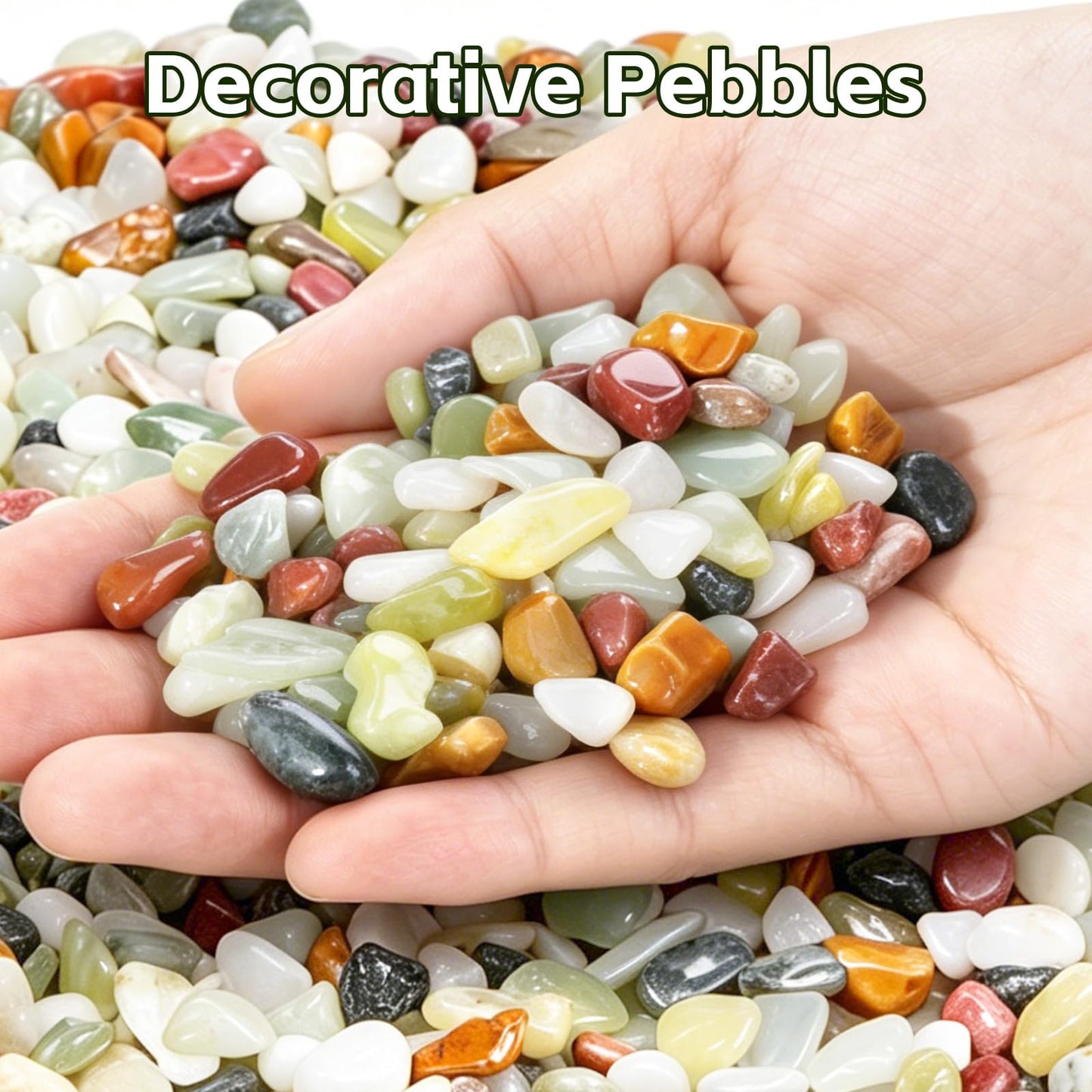 10 lbs Succulent Rocks,3/8 Inch Colorful Pebbles,Small Pebbles for Plants,Suitable for Vases, Cactus Potted Plants, Fish Tanks,Fountain