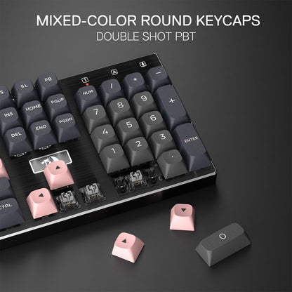 Redragon K556 PRO Upgraded Wireless RGB Gaming Keyboard, BT/2.4Ghz Tri-Mode Aluminum Mechanical Keyboard w/No-Lag Connection, Hot-Swap Linear Quiet Red Switch