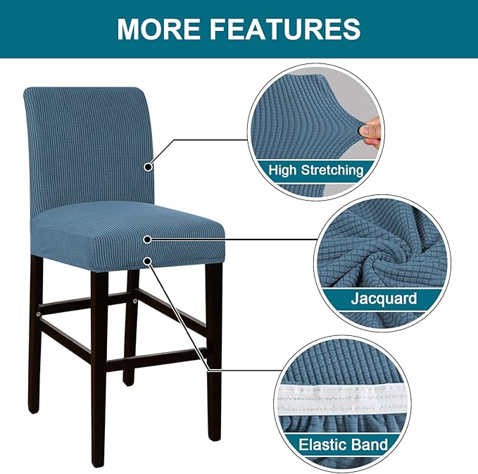 Turquoize Stretch Bar Stool Cover Counter Stool Pub Chair Slipcover