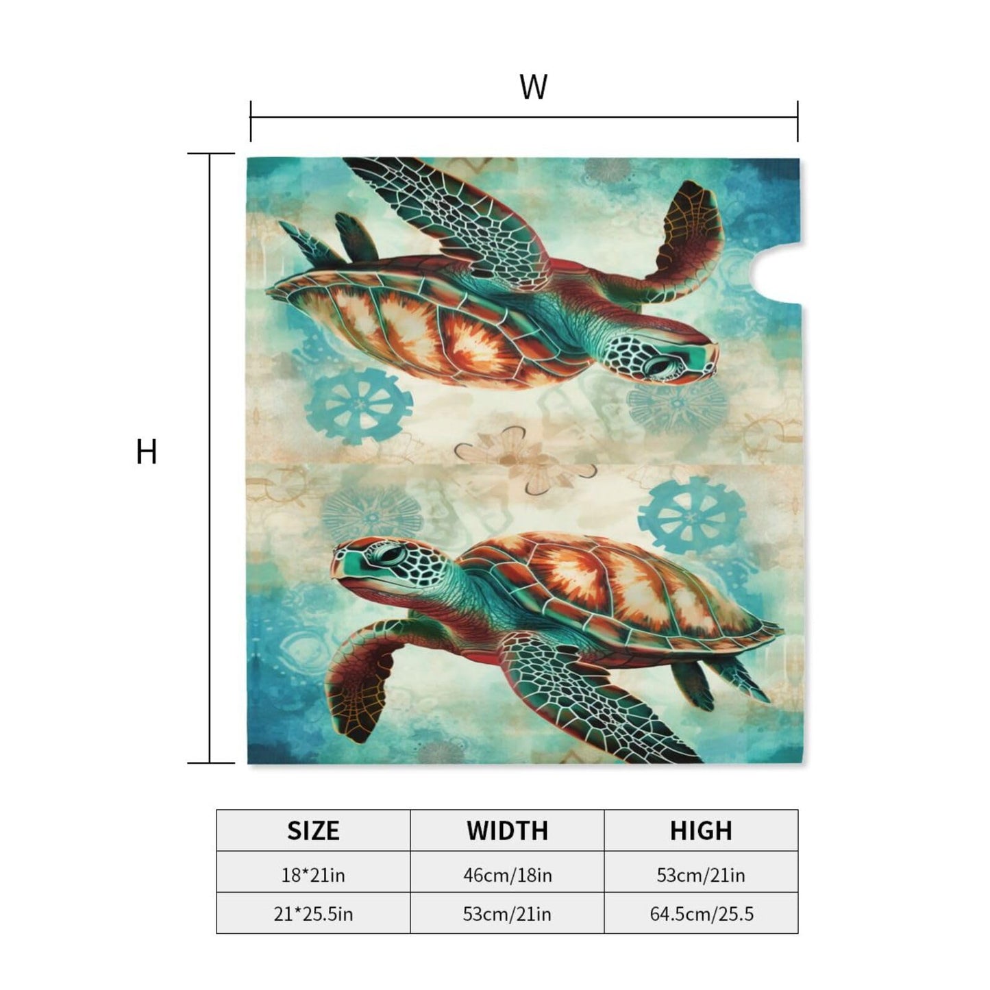 Sea Turtle Beach Ocean Animals Magnetic Mailbox Covers, Mail Wraps Garden Yard Home Decor for Outdoor Standard Size 21x18 in