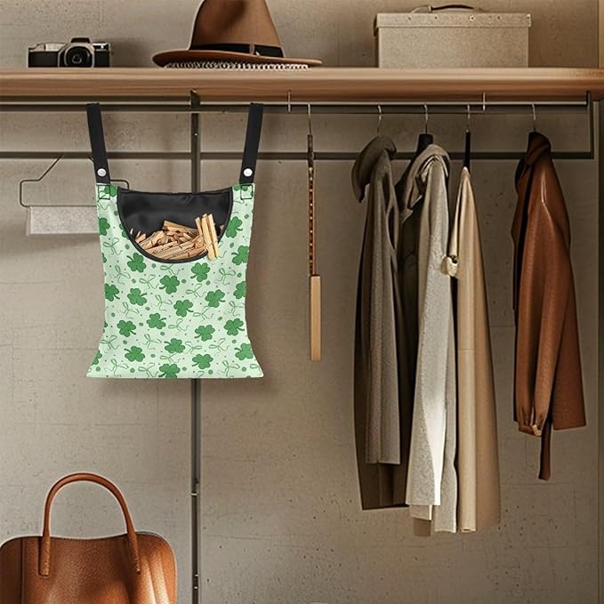 2 Pcs Clothespin Bag, Laundry Hanging Bag Fits Clothes Lines, Pin Bag