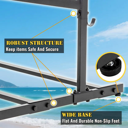 Asunrise Kayak Storage Rack, Heavy Duty Kayak Racks for Garage and Outdoor Storage, Storage Rack for Kayak, Canoe, Surfboard & Paddleboard-4 Levels