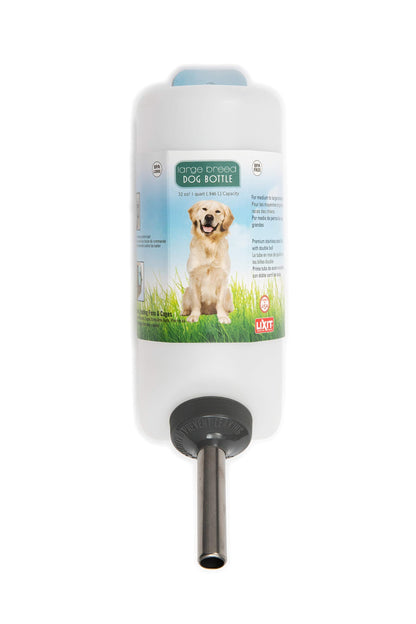Lixit Wide Mouth Water Bottles for Large and Small Dogs (32oz Large Dog, White)