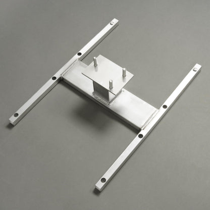 ALMULOO H-Mount Spare Tire Carrier Compatible with Standard 5 on 4.5" Common Trailer Wheel Bolt Pattern Silvery Aluminium