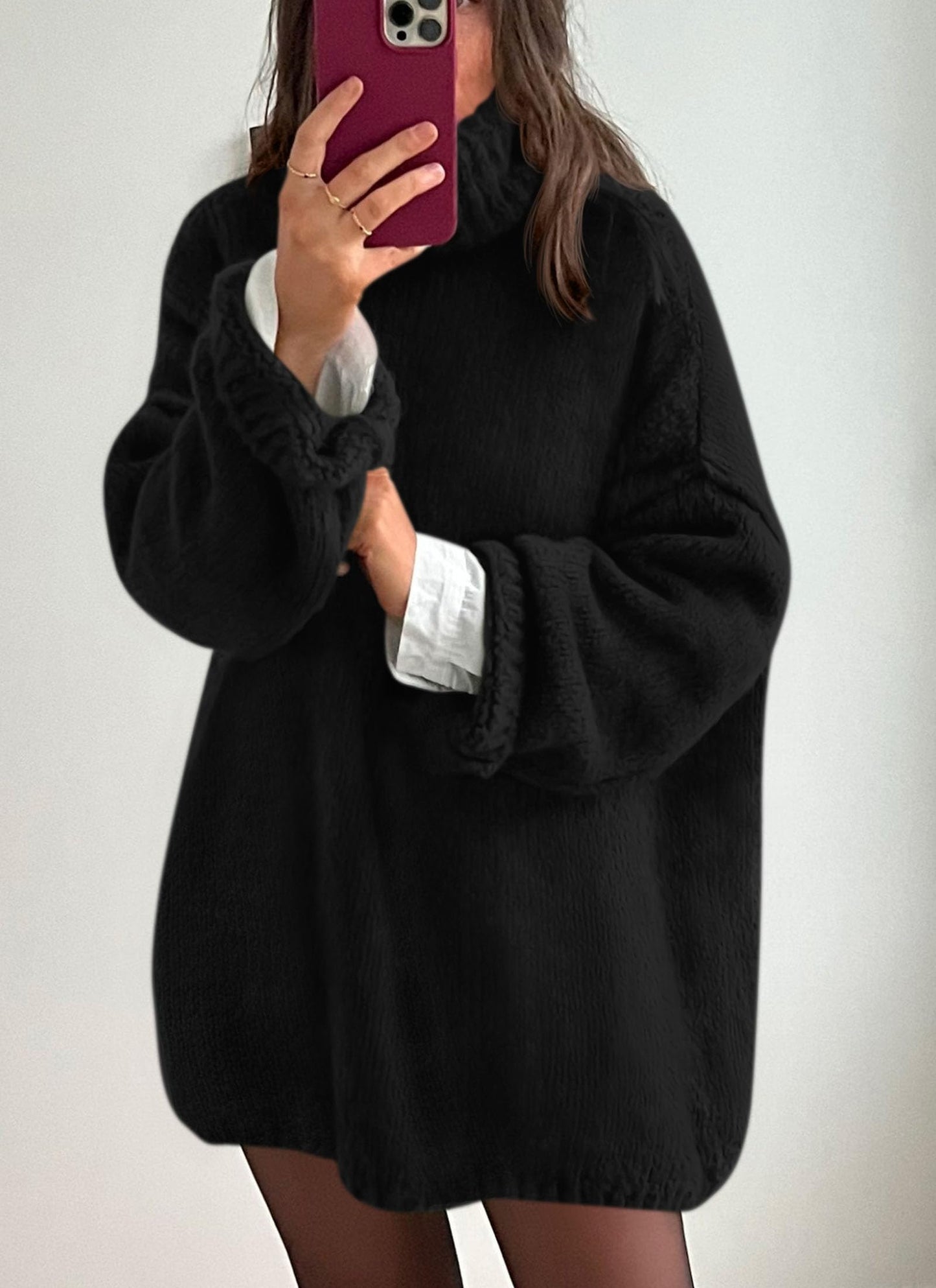 PRETTYGARDEN Oversized Sweaters for Women 2025 Chunky Turtleneck Sweater Fall Clothes Long Sleeve Tops Winter Clothing