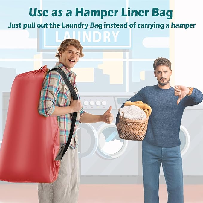 Heavy Duty Laundry Bag 2 Pack XL Nylon Laundry Bags