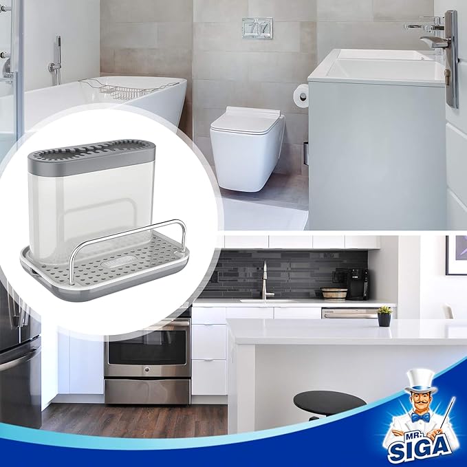 MR.SIGA Sink Caddy, Kitchen Sink Organizer Sponge Brush Holder