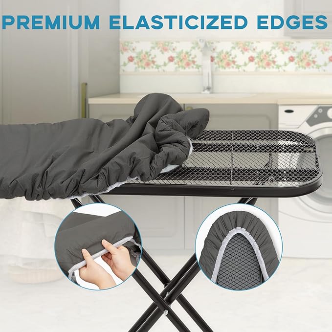 43x13 Small Ironing Board Cover and Pad, Iron Board Replacement Cover, Thick