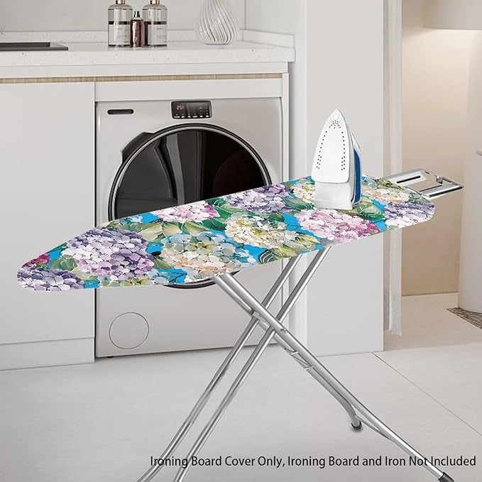 Hydrangea Ironing Board Cover Non Stick Scorch Ironing Board Cover and Pad