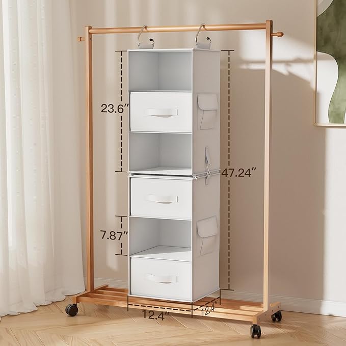 Pipishell 6-Shelf Hanging Closet Organizer