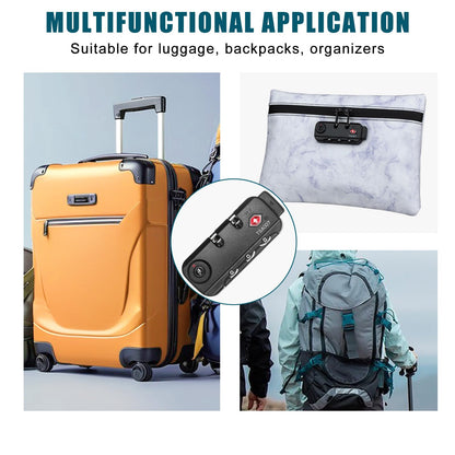Cogguepe 2 PCS TSA Approved Combination Lock, Suitable for Luggage,Backpacks, Handbags, with 2PCS Spare TSA-007 Key