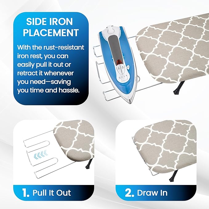 Metal Mesh Panel Tabletop Ironing Board | Foldable Iron Board | Heavy Duty