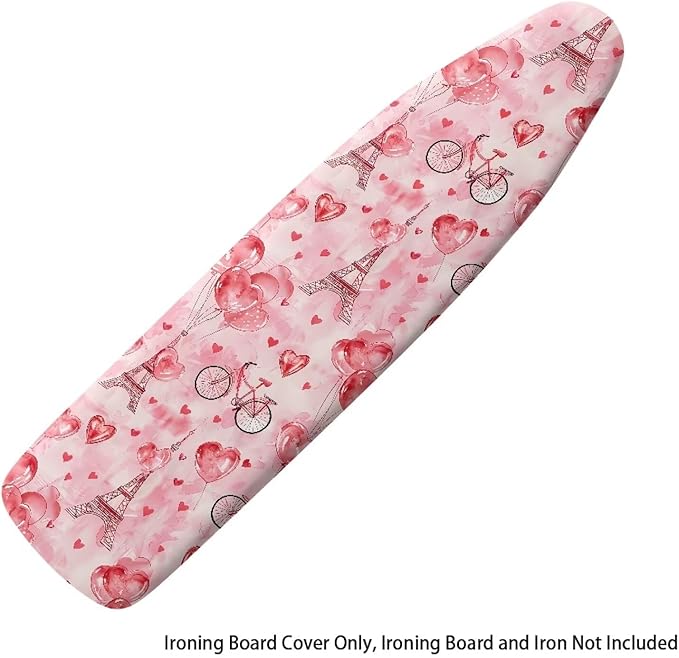 Heart Design Ironing Board Cover and Pad 15 x 54 Thick Padding