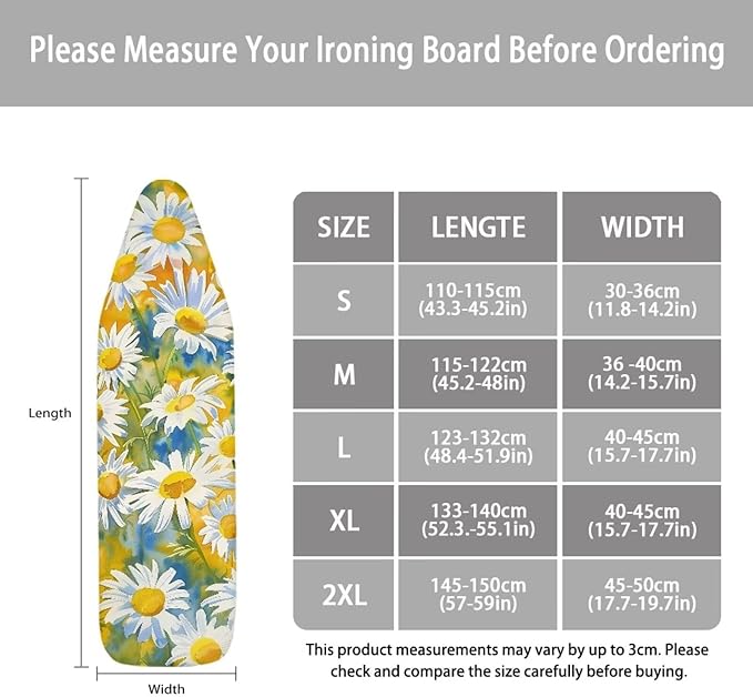 Ironing Board Cover, Floral Ironing Board Cover, Large Ironing Board Covers
