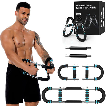 Twister Arm Trainer for Men, Adjustable Chest Workout Equipment for Home Gym, Muscle Builder & Strength Training for Arms, Chest. Blue, 20-60lb