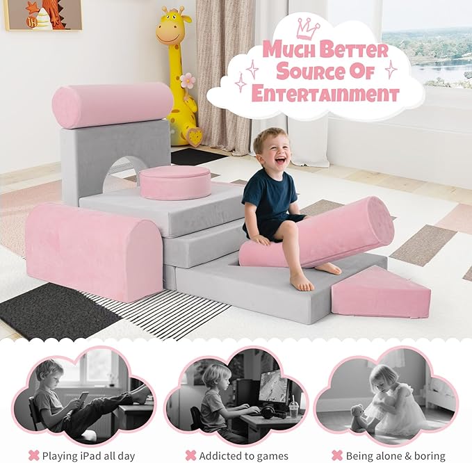 Modular Kids Play Sofa Multifunctional Kids Sofa Convertible Foam Floor Mat