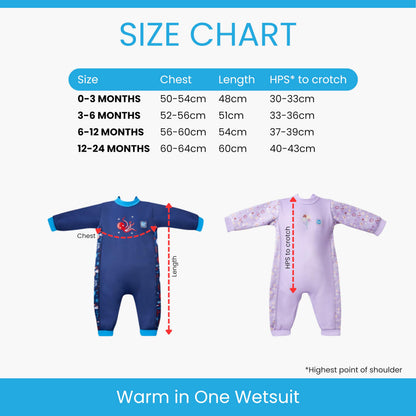 Splash About Warm in One Baby Wetsuit, Strawberry Field, 6-12 Months