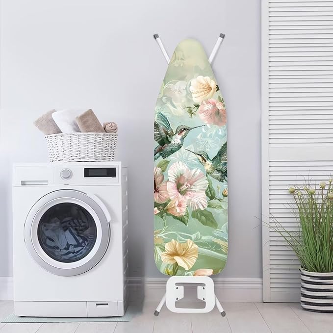 Floral Hummingbird Ironing Board Cover and Pad Heat Resistance & Resist