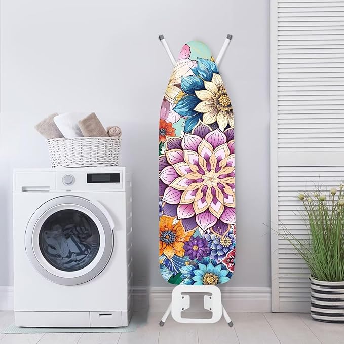 Bohemian Flowers Tabletop Ironing Board Cover and Pad Standard Ironing Board