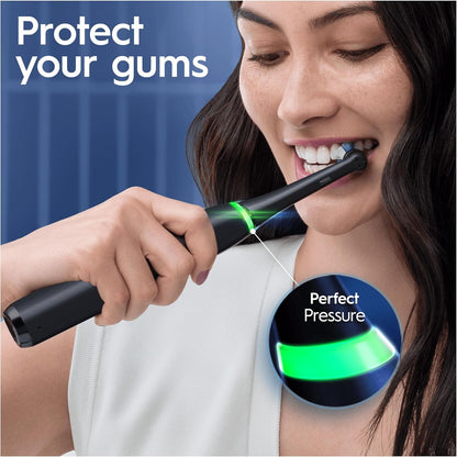 Oral-B iO8 Electric Toothbrush For Adults, App Connected Handle, 3 Toothbrush Heads, Travel Case & Toothbrush Head Holder, 6 Modes, Teeth Whitening