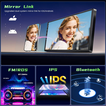 [4Core 64G] Android 15 Car Stereo for Ford Expedition 2007-2014(Manual A/C), Hikity 9'' Touchscreen Expedition Radio Wireless CarPlay Android Auto GPS Mirror Link 5G WiFi Bluetooth FM/EQ Backup Camera