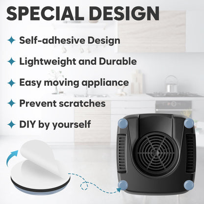 Appliance Sliders for Kitchen 24 PCS Self-Adhesive Small Kitchen Finds Appliance Slider Hacks Easy to MovIing & Space Saving Must Have Home Gadgets Mixer Accessories for Countertop