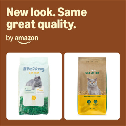 by Amazon Clumping Corn Cat Litter, Unscented, 10 L (Pack of 1) (Previously a Lifelong brand, same product)