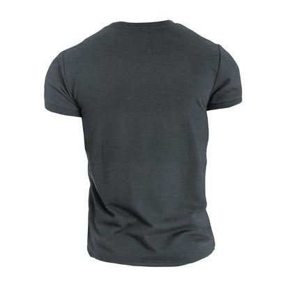 GYMTIER Gym Clothes for Men Gym T-Shirt - Bodybuilding Workout Training Top Bodybuilding Workout T Shirt Training Top MMA Men's Active Wear, Grey, L