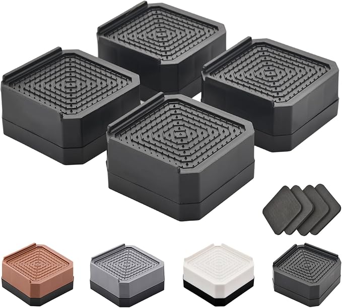 EclatBain Bed Risers Furniture Risers Heavy-Duty Rectangular Adjustable Block