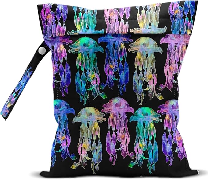 Waterproof Wet Bag for Swimsuit, Travel Beach Wet Dry Bag, Hidden Zipper