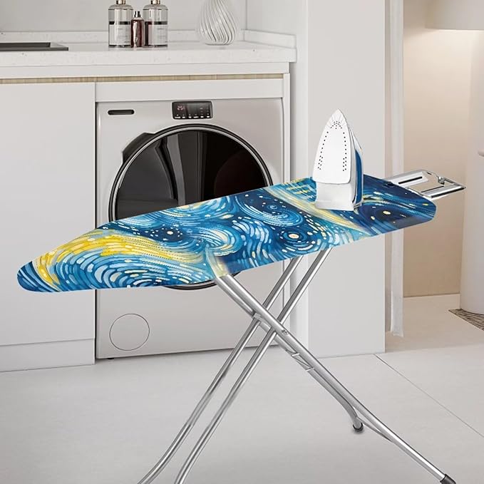 Starry Night Ironing Board Cover and Pad, Dragonfly Iron Board Cover Non-Slip