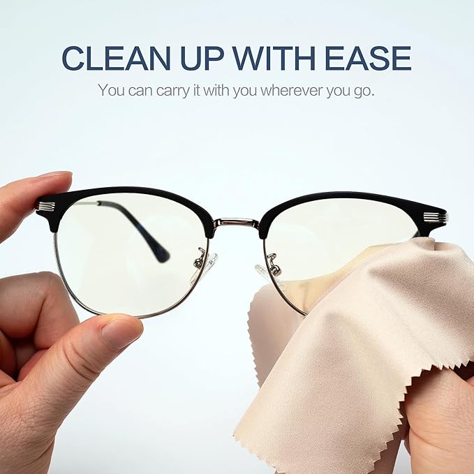 Vemiss 6 Pack Microfiber Glasses Cleaning Cloth, Wipes Lens Eyeglasses & Screens