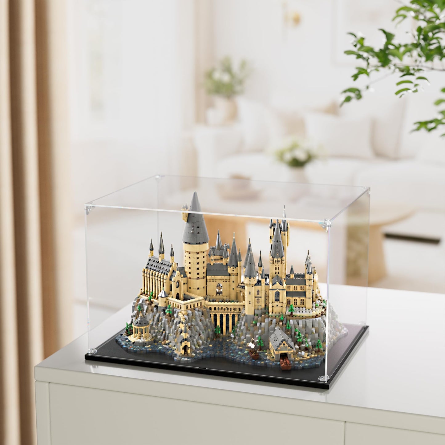 Clear Acrylic Display Case, Self-Assemble Showcase for Collectibles, Action Figures, Dolls- Alternative Glass Box for Commemorative Gifts