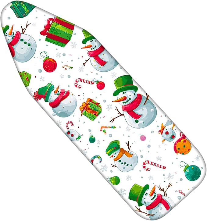 Nuxovilar Ironing Board Cover Winter Snowman Collage Pattern Polyester 15x54