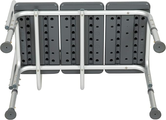 Flash Furniture HERCULES Series 300 Lb. Capacity Adjustable Gray Bath & Shower