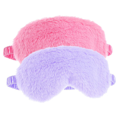 2 Pack Plush Sleeping Eye Mask Soft Plush Eye Mask Fuffy Eye Cover Comfortable Sleep Mask Blindfold Rainbow Faux Fur Eye Shade for Women, Men and Kids Travel Nap Sleeping 565488_2_3pL1H9vJ3
