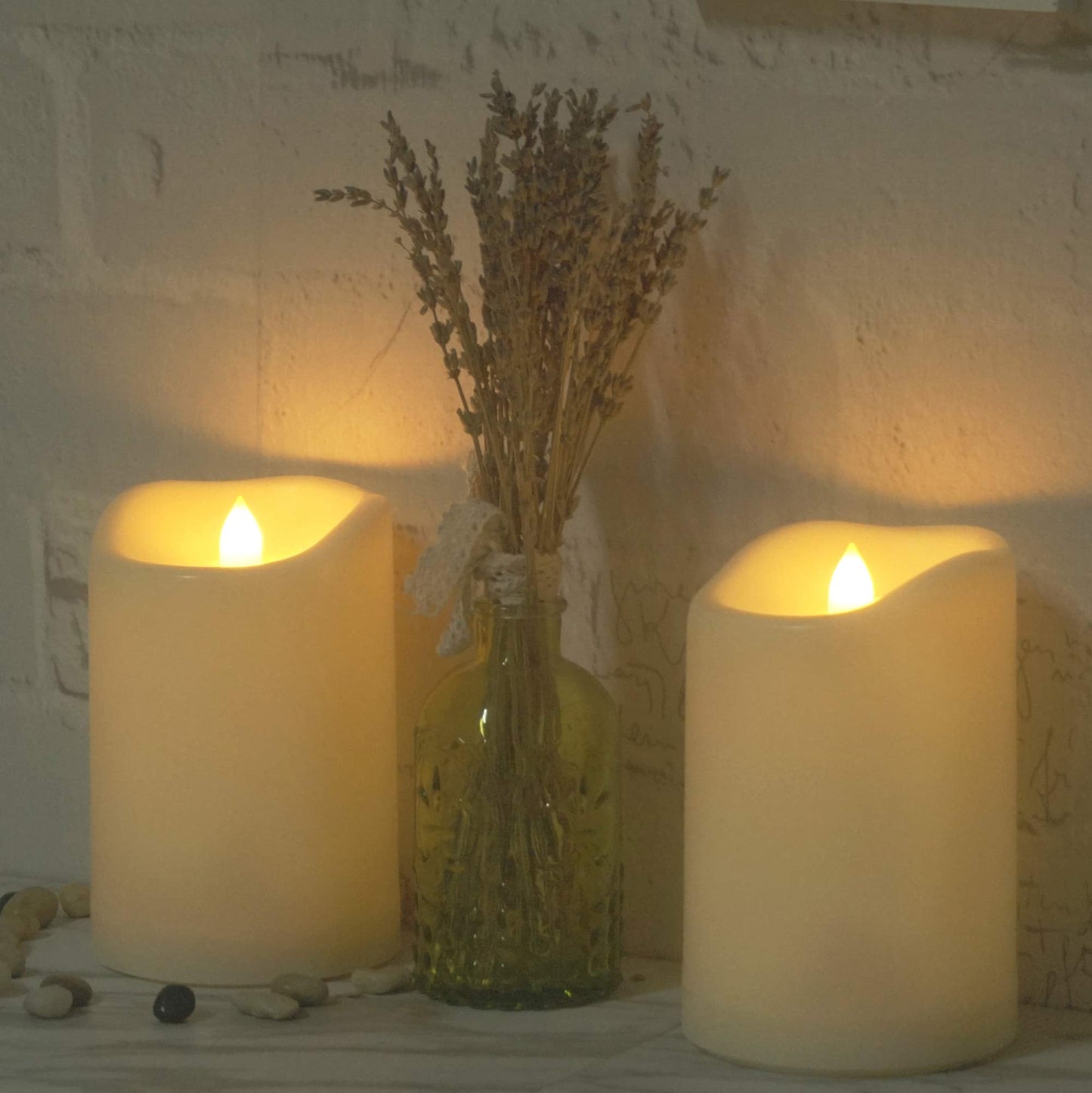 CANDLE CHOICE Waterproof Outdoor Flameless Candles with Remote Timer Large Realistic Flickering Battery Operated Electric LED Pillars Garden Patio Christmas Wedding Decorations 4”x6” 2 Pack