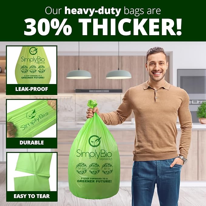 Simply Bio 13 Gallon Compostable Trash Bags Liners