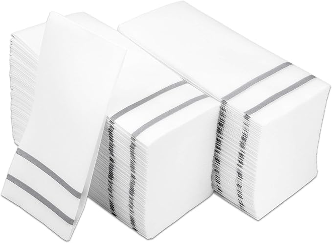 Disposable Hand Towels for Bathroom, Anniversary, and Wedding Napkins for Tables
